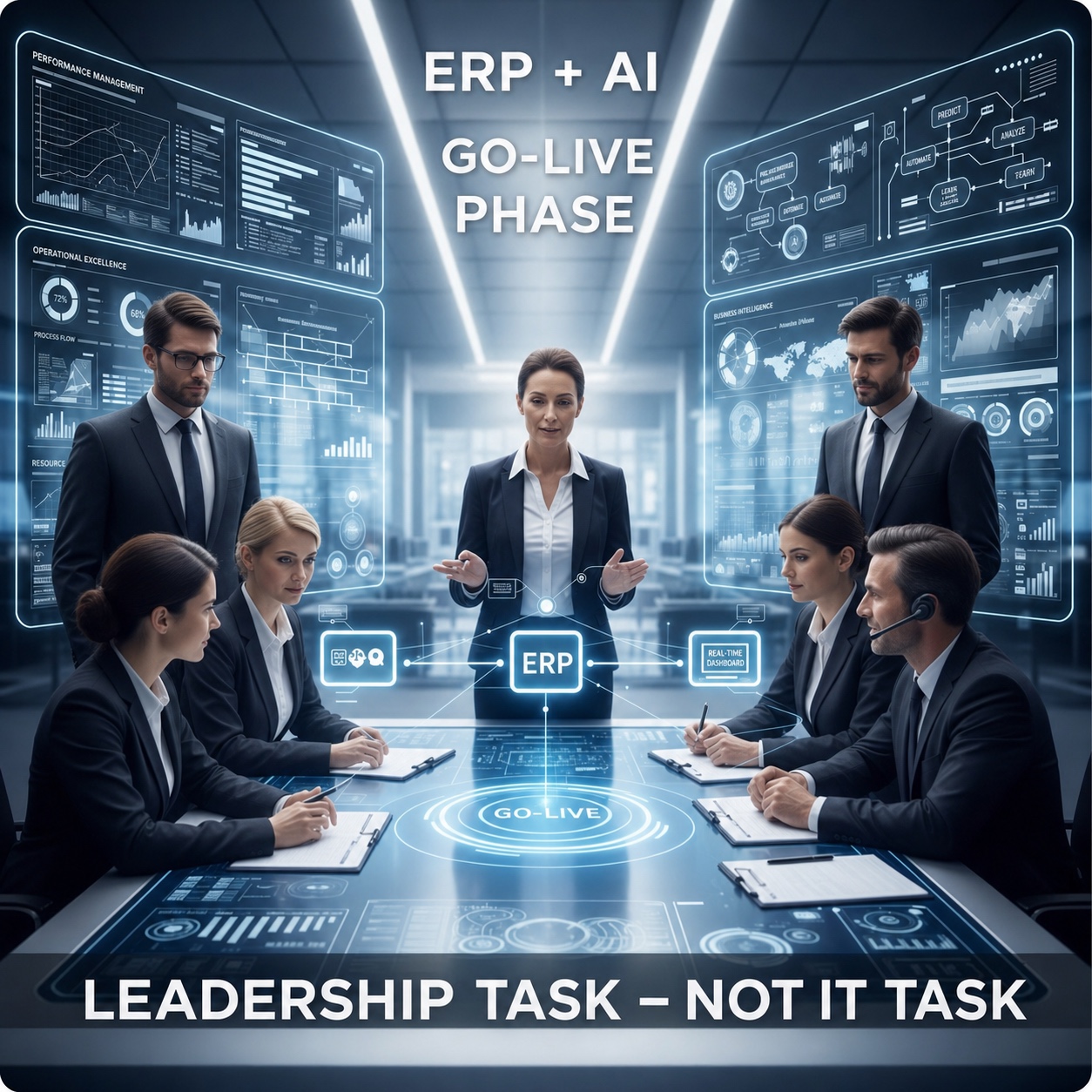 ERP and AI go-live phase as a leadership task, not an IT task