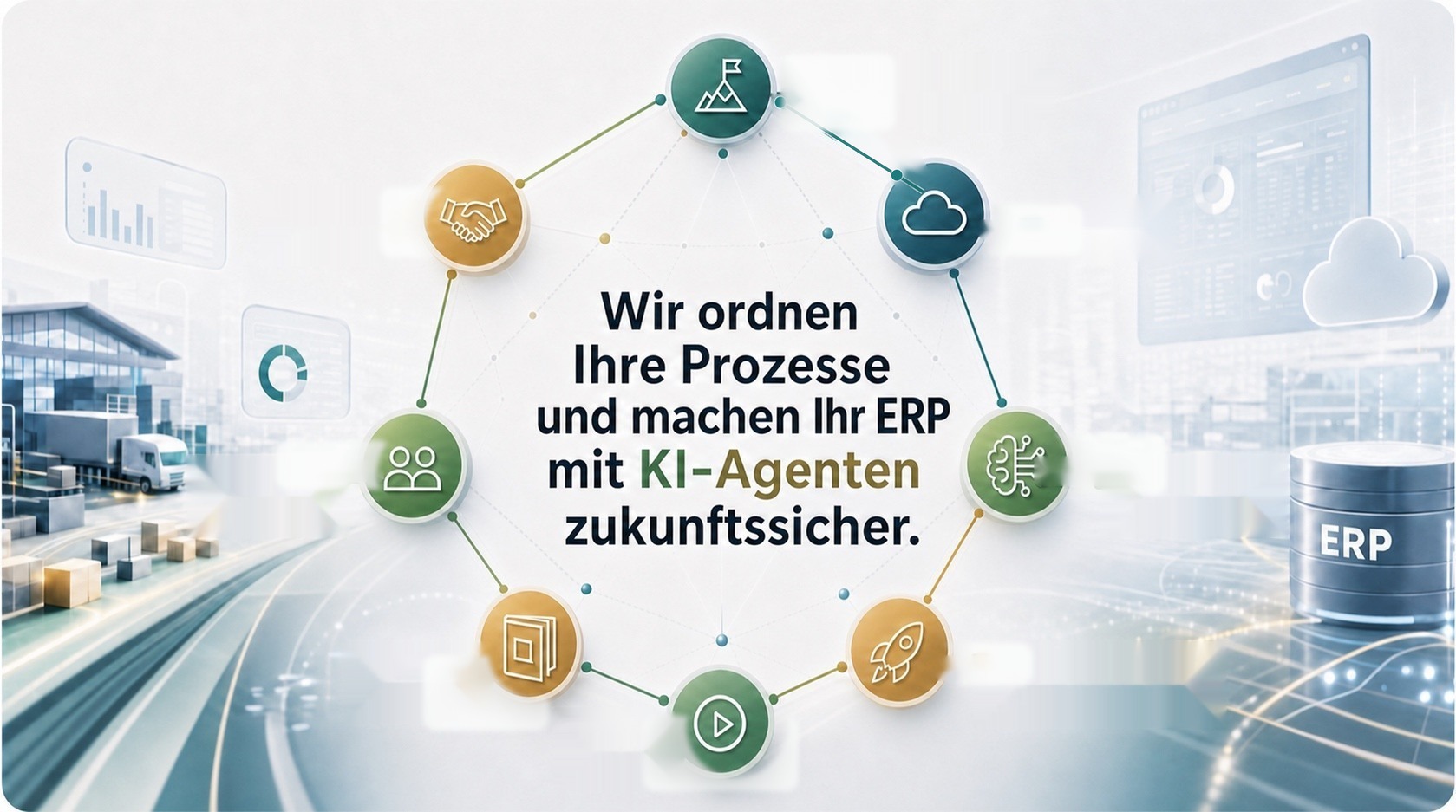 PRODVIS Zielbild für Cloud ERP und KI-Agenten.